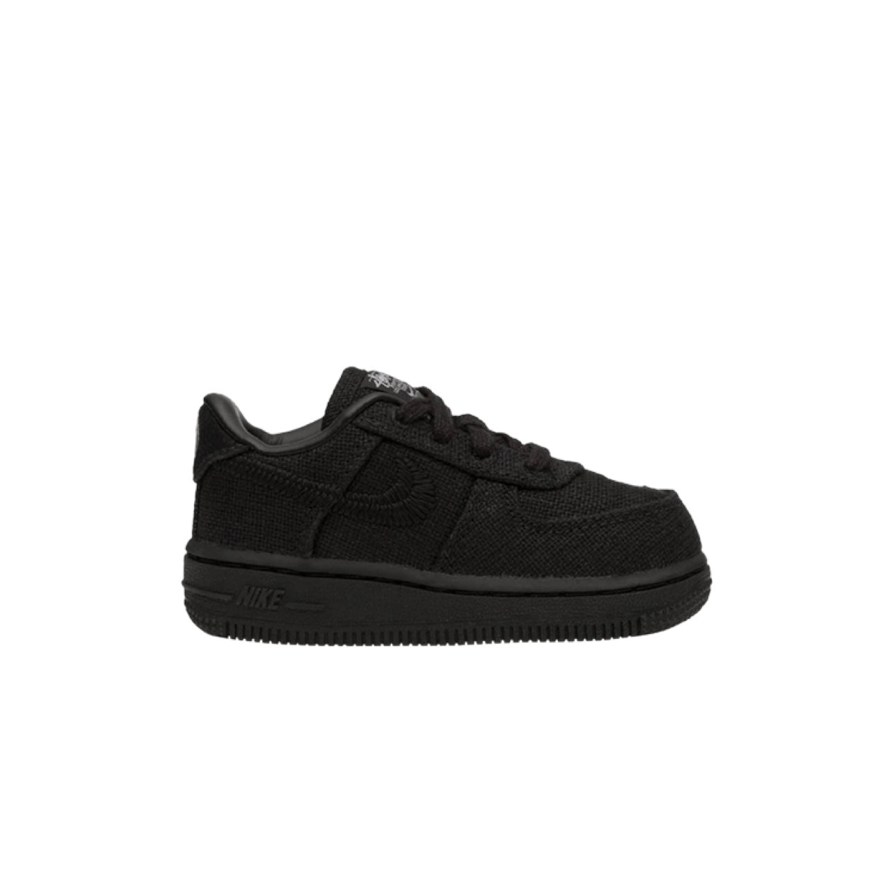 Nike Air Force 1 low Triple Black Kids Shoes Size 12C 