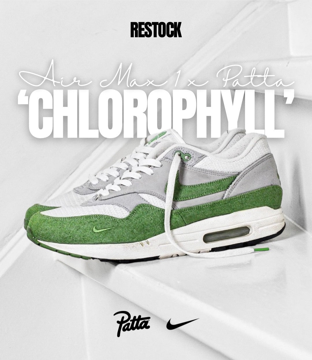 Restock 'Chlorophyll' Patta x Nike Air Max 1