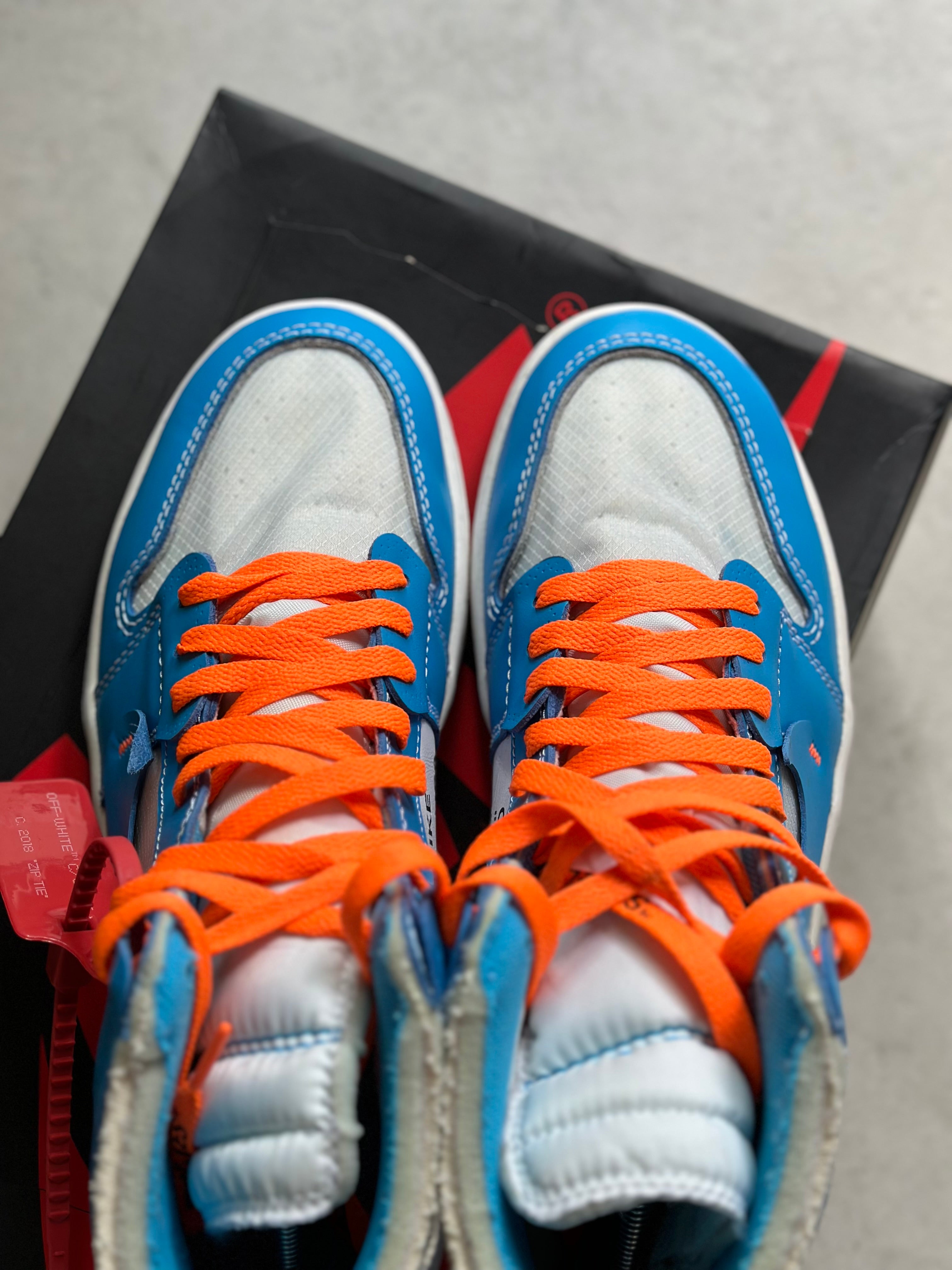 Air Jordan 1 Retro High x Off-White 'University Blue' (Pre-Loved) UK 8.5