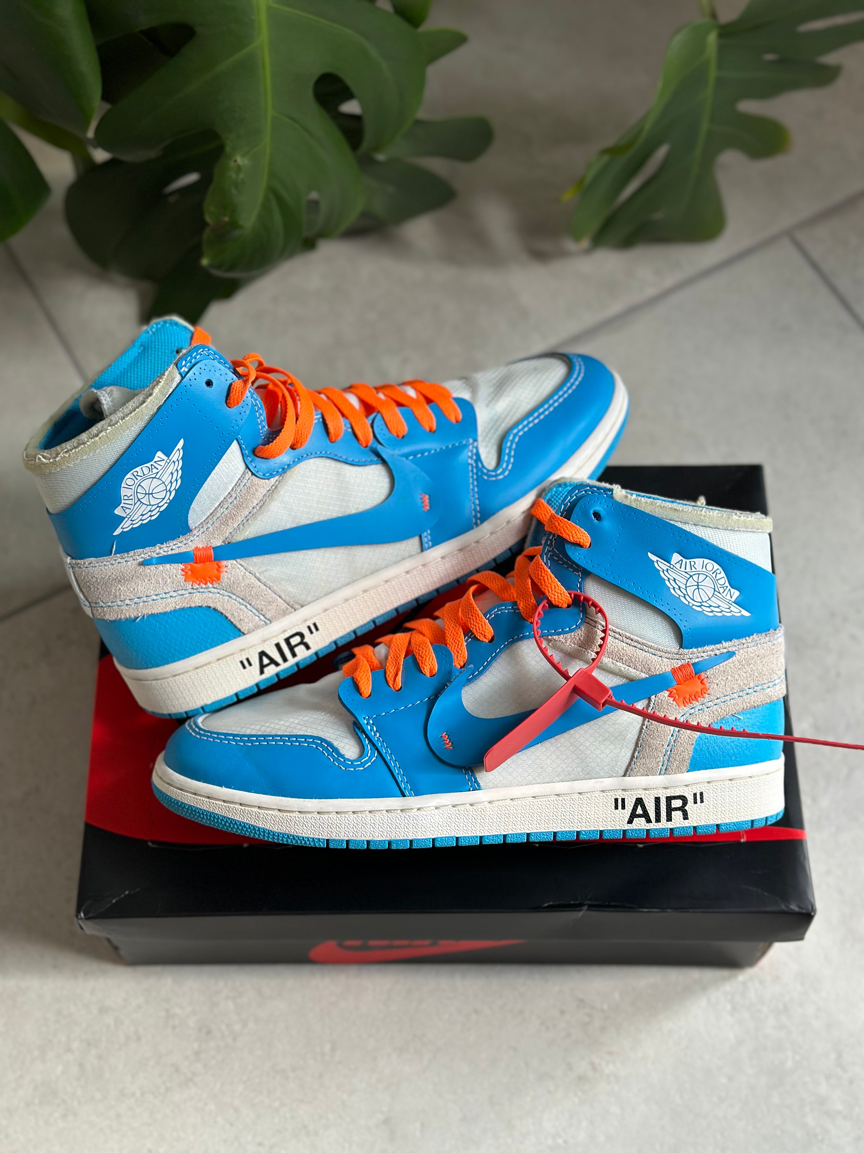 Air Jordan 1 Retro High x Off-White 'University Blue' (Pre-Loved) UK 8.5