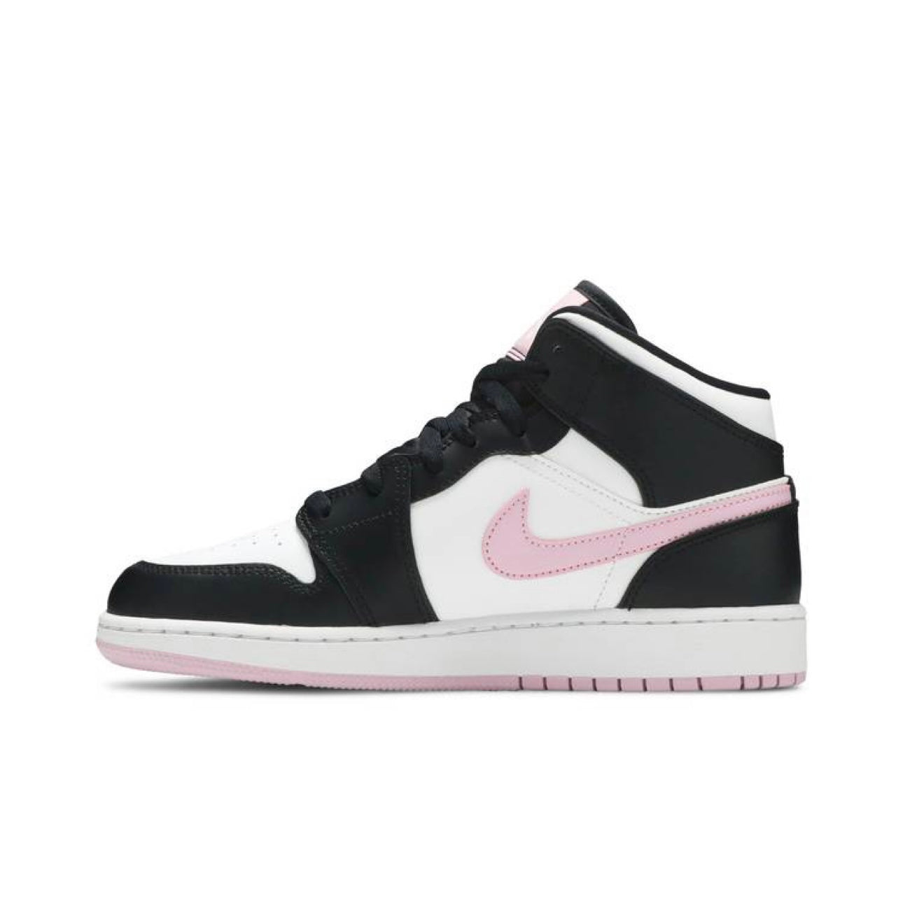 Air Jordan 1 Mid 'Arctic Pink' Black/White (Women's)