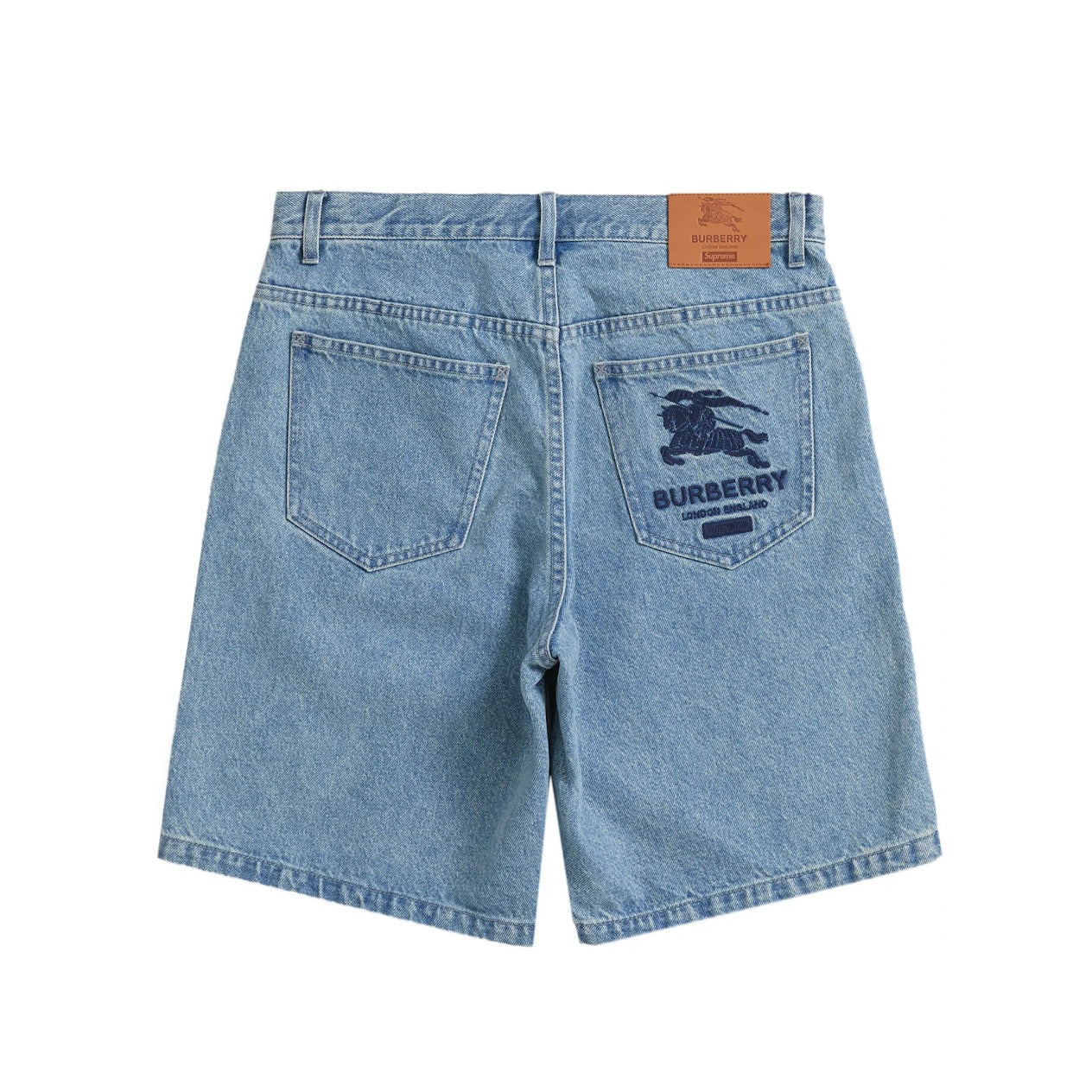 Supreme Burberry Denim Short 'Washed Blue'