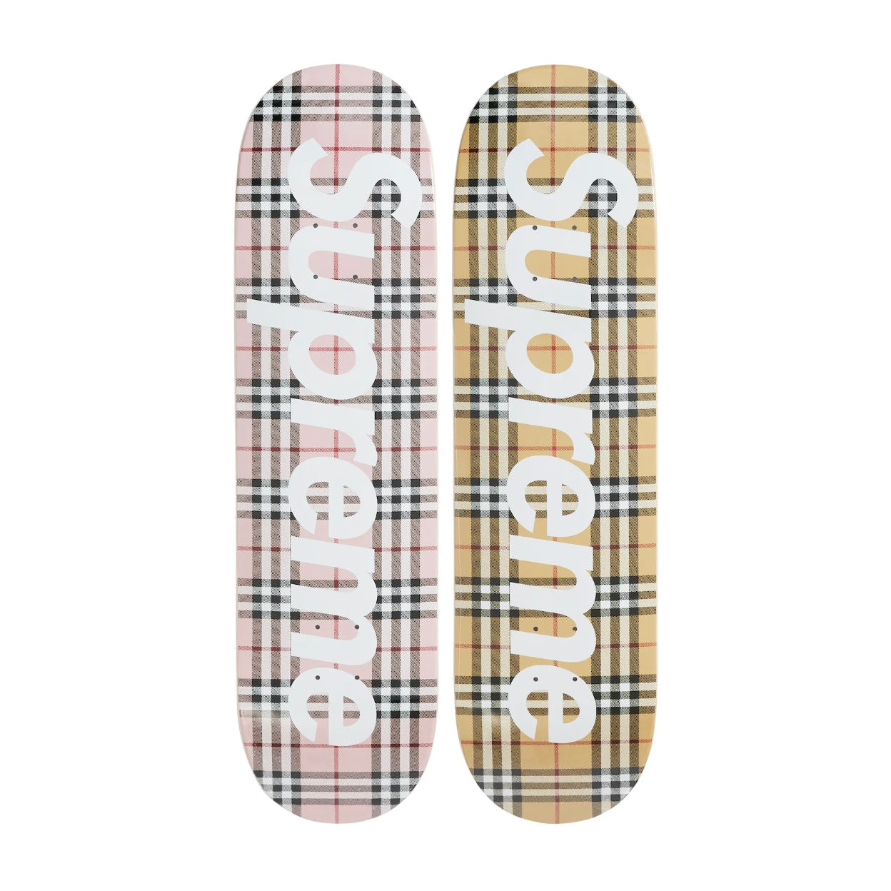 Supreme Burberry Skateboard Deck Set 'Multi'