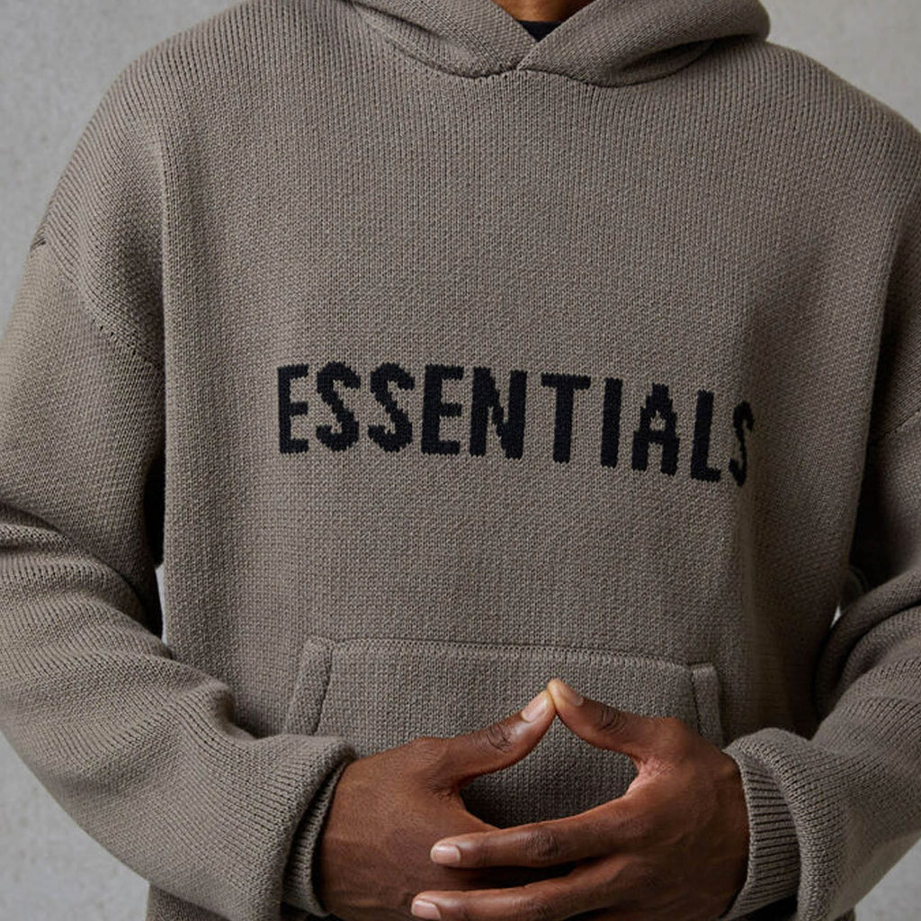 Fear of God Essentials Knit Hoodie 'Taupe'