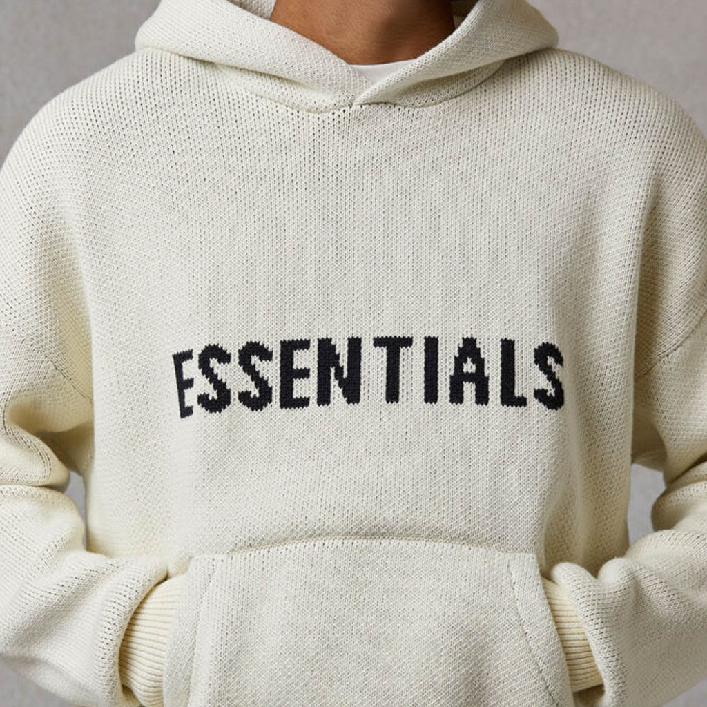 Fear of god essentials best sale knitted hoodie